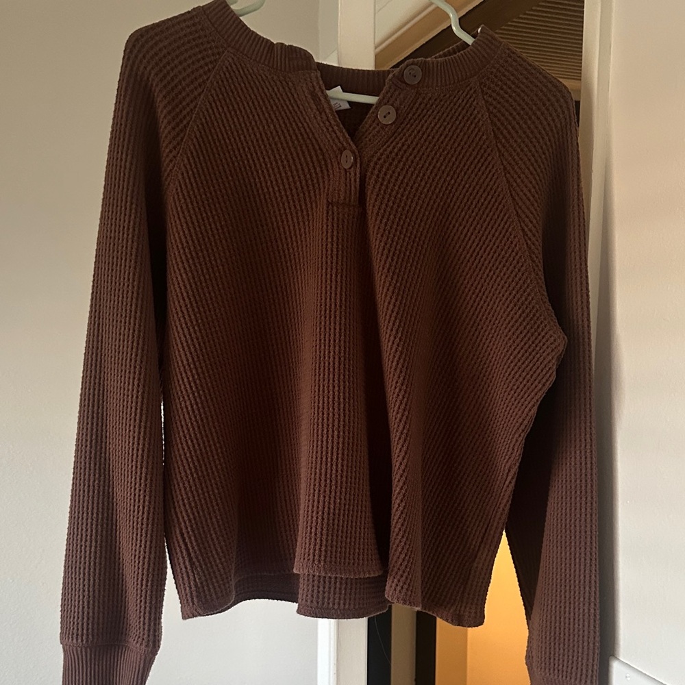 Old Navy waffle knit henley